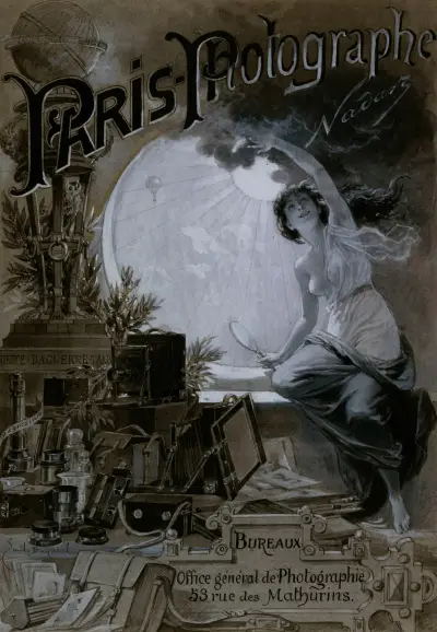 Modèle pour la couverture du journal Nadar Paris photographié av Émile-Antoine Bayard