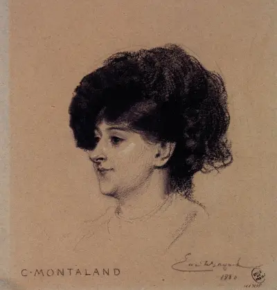 Portrait de Céline Montaland, actrice du Palais Royal. av Émile-Antoine Bayard