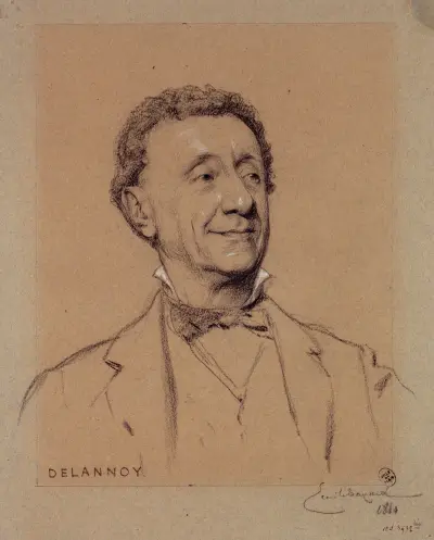 Portrait de Delannoy, acteur du Palais Royal. av Émile-Antoine Bayard