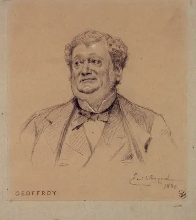 Portrait de Geoffroy, acteur du Palais Royal. av Émile-Antoine Bayard