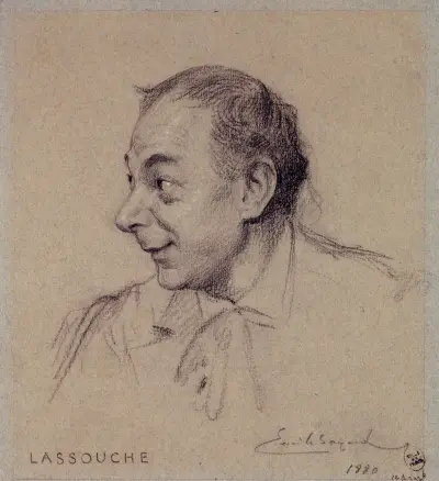 Portrait de Lassouche, acteur du Palais Royal. av Émile-Antoine Bayard