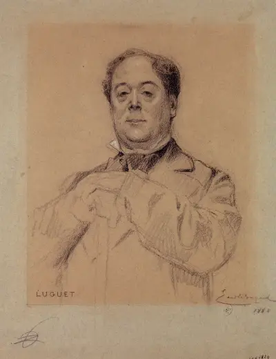 Portrait de Luguet, acteur du Palais Royal. av Émile-Antoine Bayard
