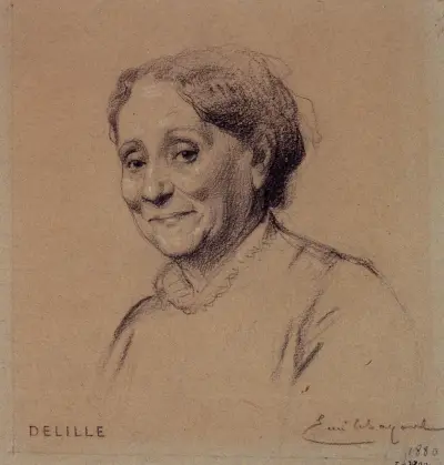 Portrait de Madame Delille, actrice du Palais Royal. av Émile-Antoine Bayard