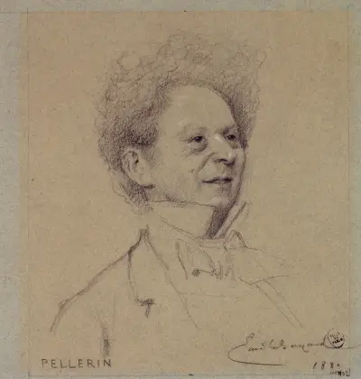 Portrait de Pellerin, acteur du Palais Royal. av Émile-Antoine Bayard