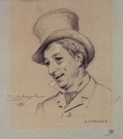 Porträtt av Raymond, skådespelare vid Palais Royal av Émile-Antoine Bayard