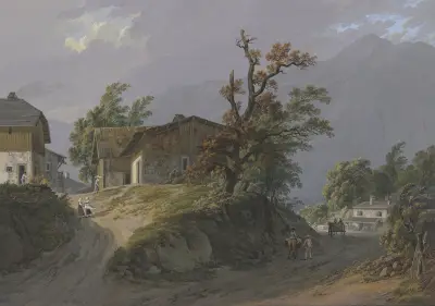 Vue de Viû en Salas et du Môle av Jean-Antoine Linck