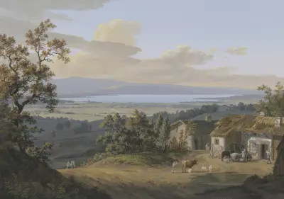 Vue du Lac de Genève av Jean-Antoine Linck