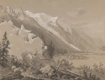 Vy över Mont Blanc av Jean-Antoine Linck