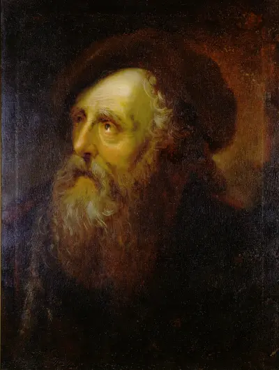 Portrait of an Old Jew av Antoine Pesne