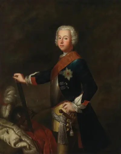 Porträt Friedrichs II. der Große av Antoine Pesne