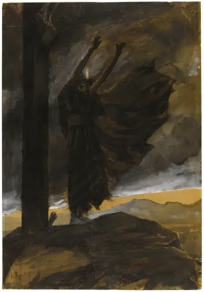 Barabbas au pied de la croix von Georges Antoine Rochegrosse