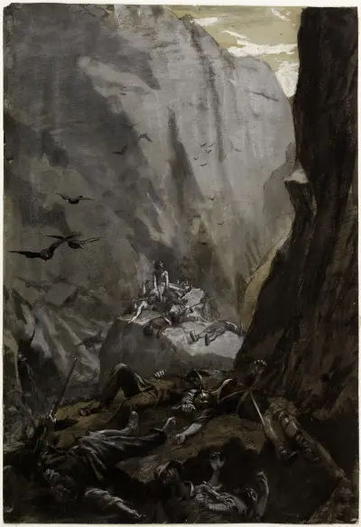 Le défilé du Pilier-Noir av Georges Antoine Rochegrosse