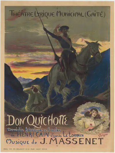 Théâtre Lyrique Municipal (Gaîté). Don Quichotte av Georges Antoine Rochegrosse