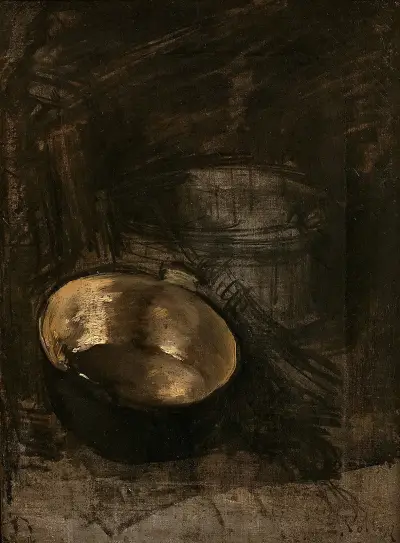 Bassine de cuivre av Antoine Vollon