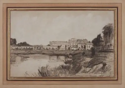 View of Versailles av Antoine Vollon