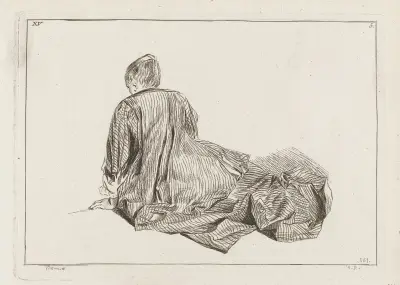 Costume Plate No. 161 av Jean-Antoine Watteau