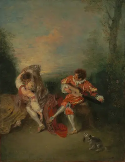 La Surprise av Jean-Antoine Watteau