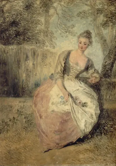 L’Amante inquiète av Jean-Antoine Watteau