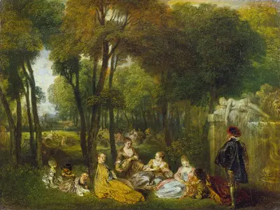Les Champs Elisées av Jean-Antoine Watteau