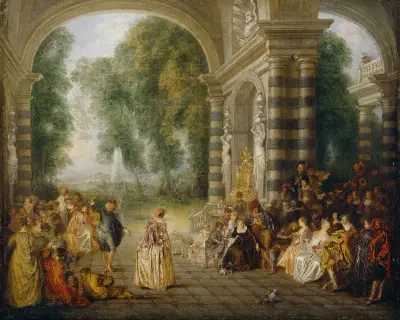 Les Plaisirs du Bal av Jean-Antoine Watteau