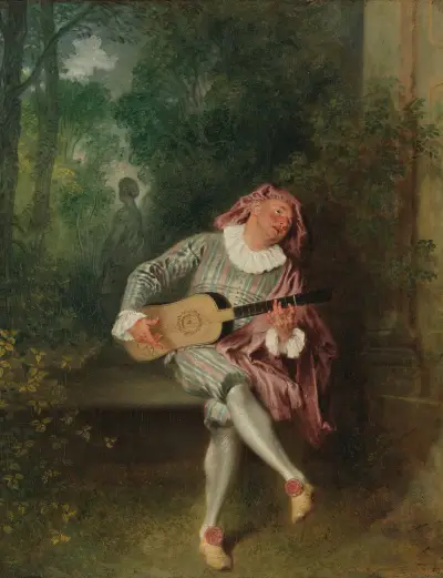 Mezzetin av Jean-Antoine Watteau