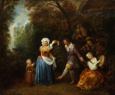 Lantdansen av Jean-Antoine Watteau