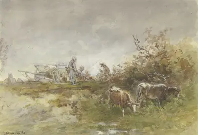 Rast auf dem Feld von Anton Burger