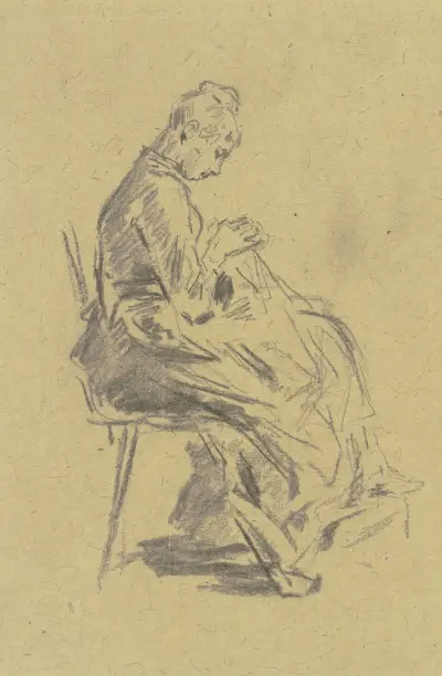 Sitzende Frau – Nr. 1 von Anton Burger