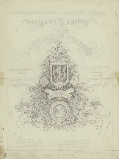 Widmung für Johann Friedrich Städel von Anton Burger