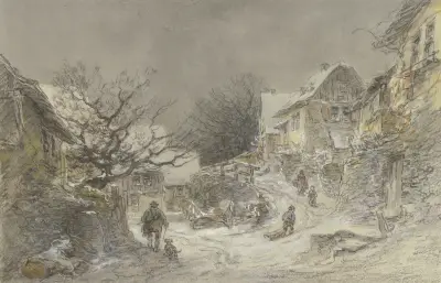 Winteransicht von Falkenstein von Anton Burger