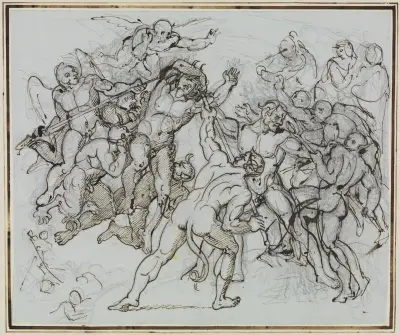 Vid Pechsee: Krämaren Ciampolo från Navarra (Dante Inferno, Canto 22, vers 34) av Joseph Anton Koch