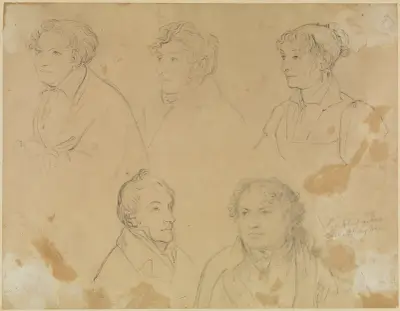 Fem porträtt av Joseph Anton Koch