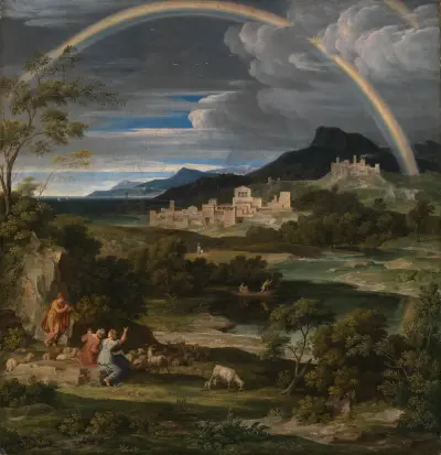 Heroische Landschaft mit Regenbogen, 1805 av Joseph Anton Koch