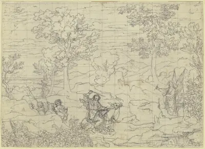 Landscape with Bileam av Joseph Anton Koch