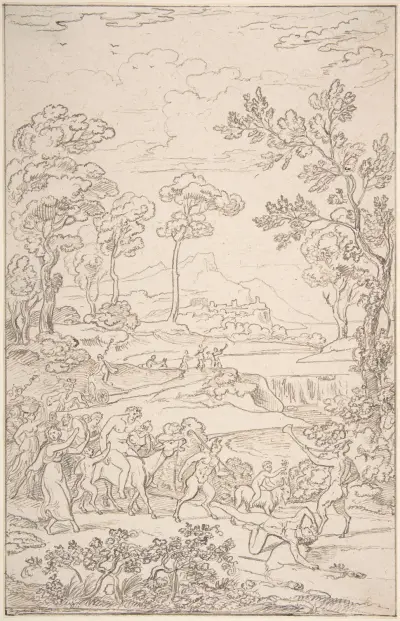 Bacchus triumf av Joseph Anton Koch