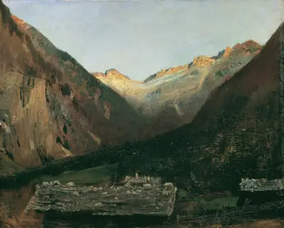 Abend in der Prossau bei Gastein av Anton Romako