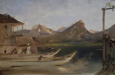 Am Wolfgangsee av Anton Romako
