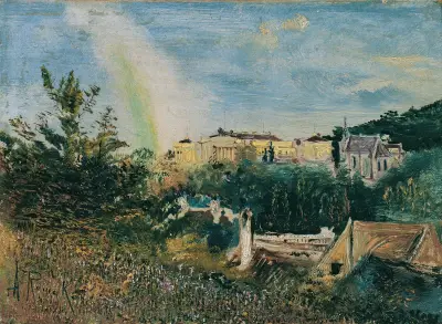 Die Weilburg bei Baden av Anton Romako