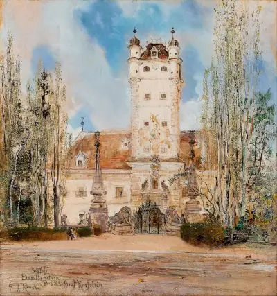 Greillenstein Castle av Anton Romako