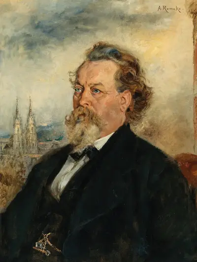 Porträt Bücher Wilhelm av Anton Romako