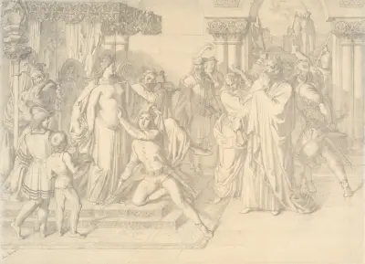 Singers’ Contest on the Wartburg av Anton Romako