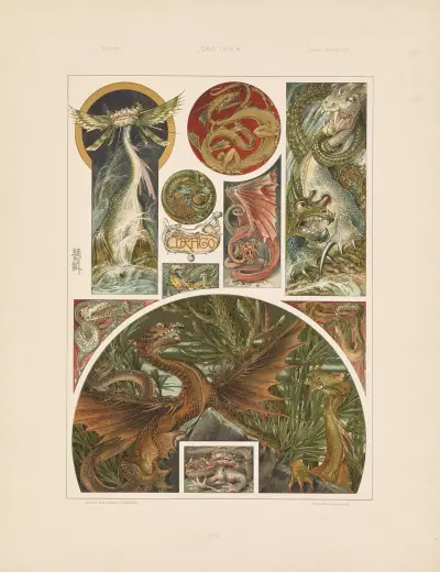 Das Thier in der decorativen Kunst Pl.13 av Anton Seder