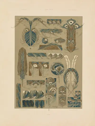 Djuret i dekorativ konst, pl. 30 av Anton Seder