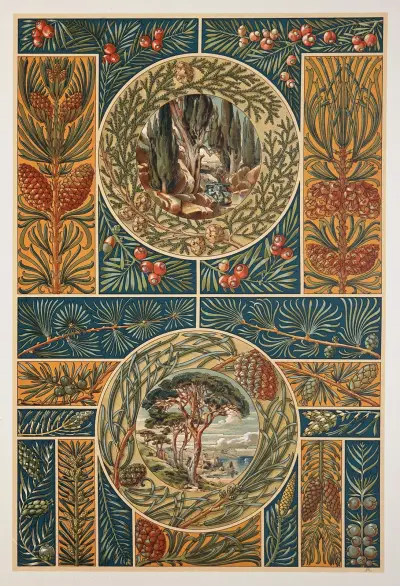 Växten i konst och hantverk, plansch 57 av Anton Seder