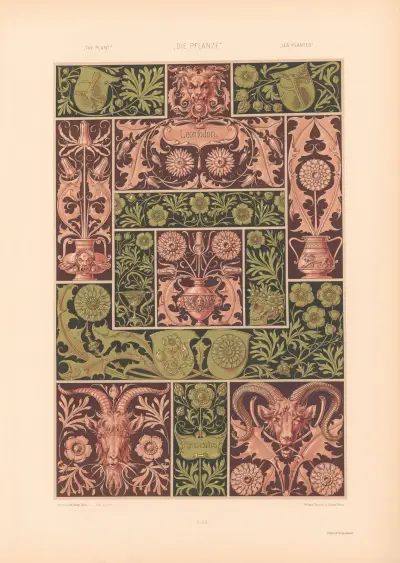 Die Pflanze in Kunst und Gewerbe, Tafel 082 von Anton Seder