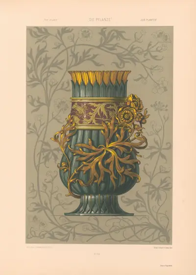 Die Pflanze in Kunst und Gewerbe (The Plant in Art and Industry) Pl.085 av Anton Seder