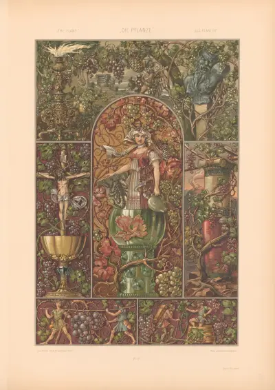 Die Pflanze in Kunst und Gewerbe (The Plant in Art and Industry) Pl.147 av Anton Seder