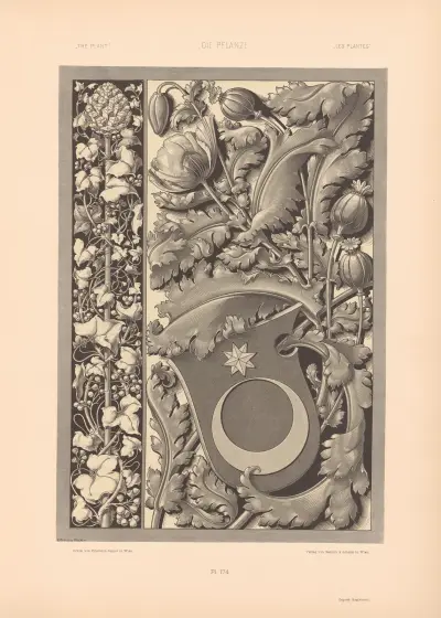 Die Pflanze in Kunst und Gewerbe (The Plant in Art and Industry) Pl.150 av Anton Seder