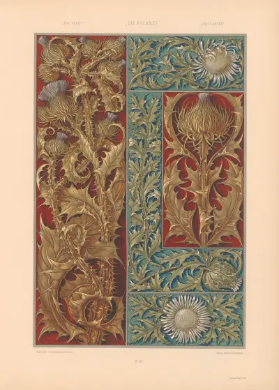 Die Pflanze in Kunst und Gewerbe (The Plant in Art and Industry) Pl.156 av Anton Seder