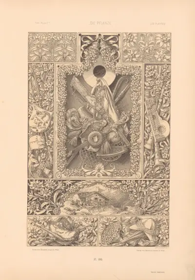 Die Pflanze in Kunst und Gewerbe (The Plant in Art and Industry) Pl.161 av Anton Seder